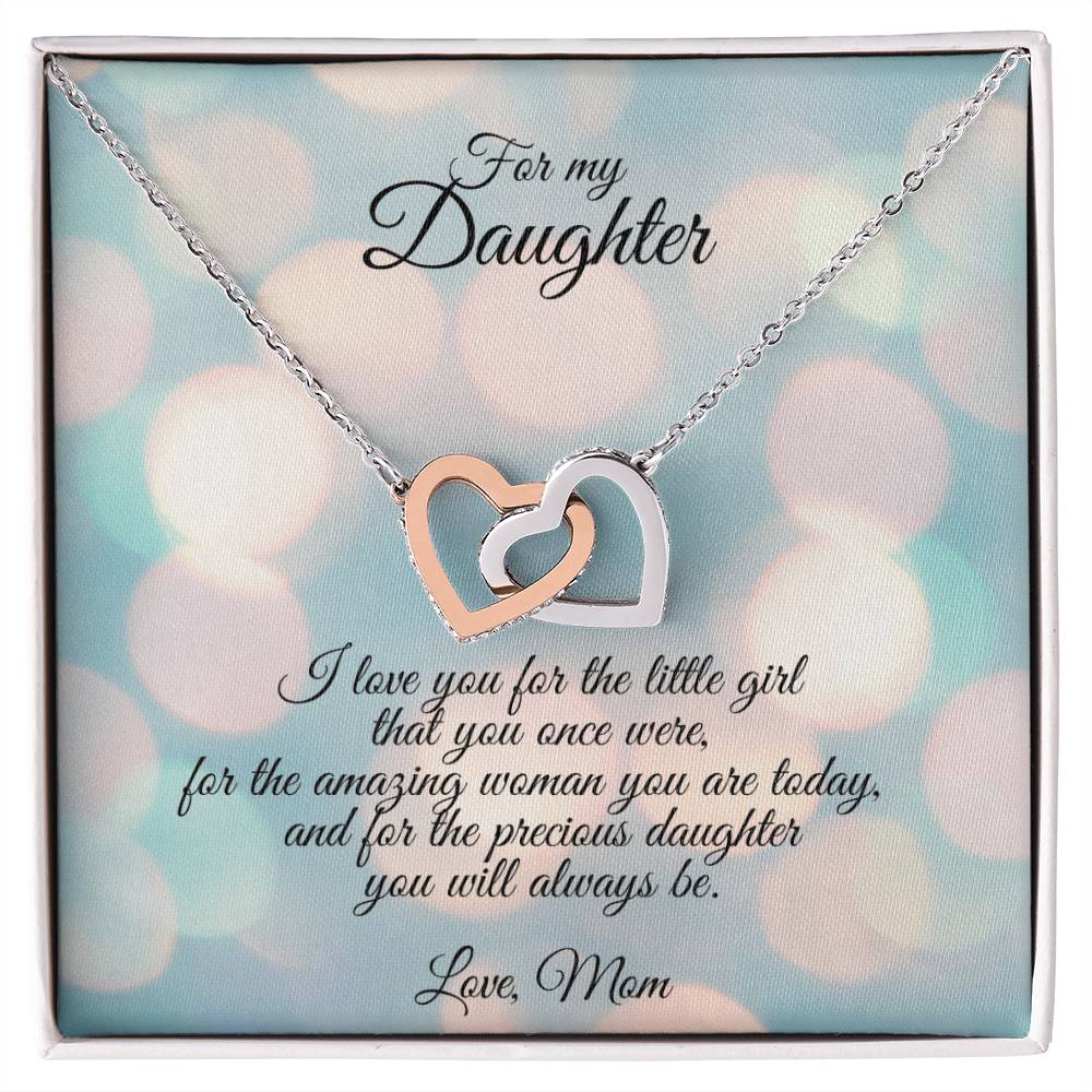 Connected Hearts Necklace Interlocking Hearts Necklace