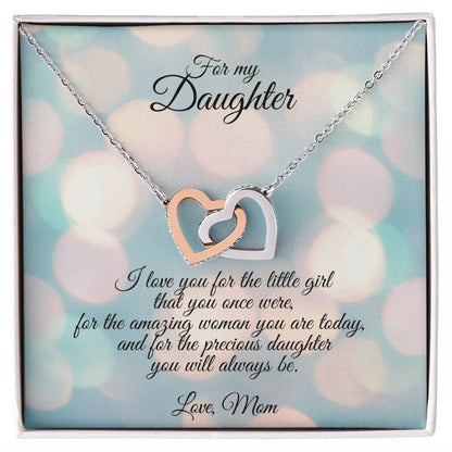 Connected Hearts Necklace Interlocking Hearts Necklace