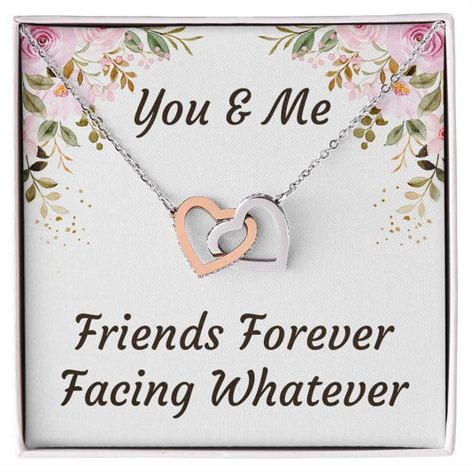 Best Friend Forever In My Heart Necklace - Best Friend Gift Bff Gift Best Friend Graduation Interlocking Hearts Necklace