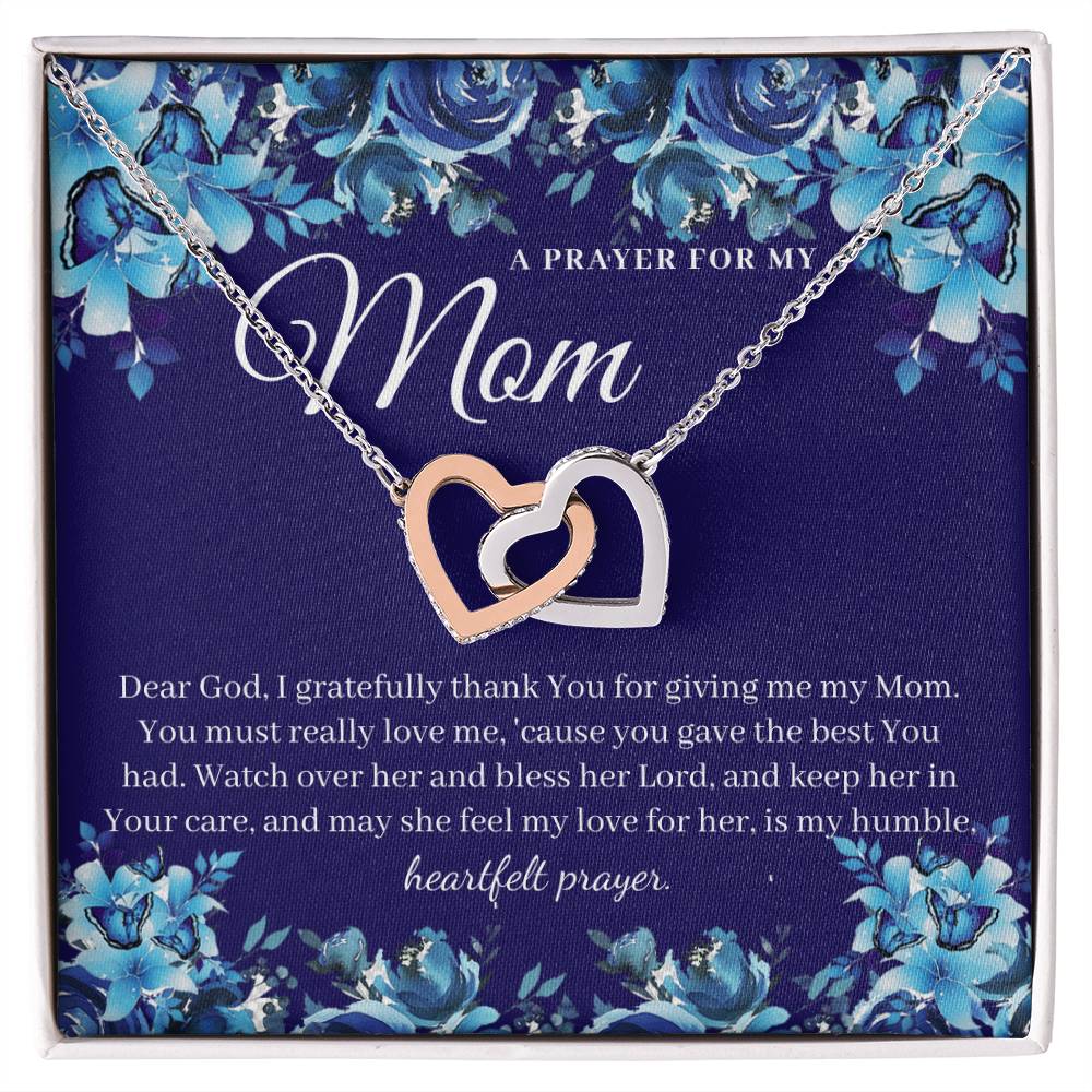 A Prayer For My Mom - Interlocking Heart Necklace Interlocking Hearts Necklace