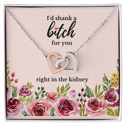 Best Friend Gift Sister Birthday Gift Funny Gift For Friend Birthday Gift For Best Friend Sister Gift Interlocking Hearts Necklace