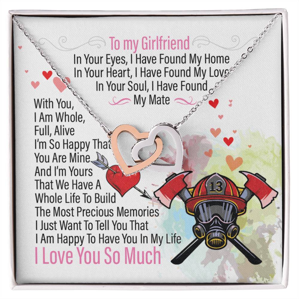 Firefighter'S Girlfriend - Interlocking Heart Necklace Interlocking Hearts Necklace
