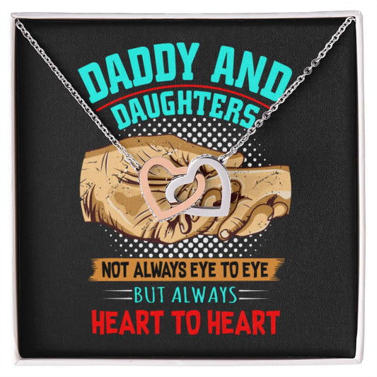 Daddy And Daughters Interlocking Hearts Necklace