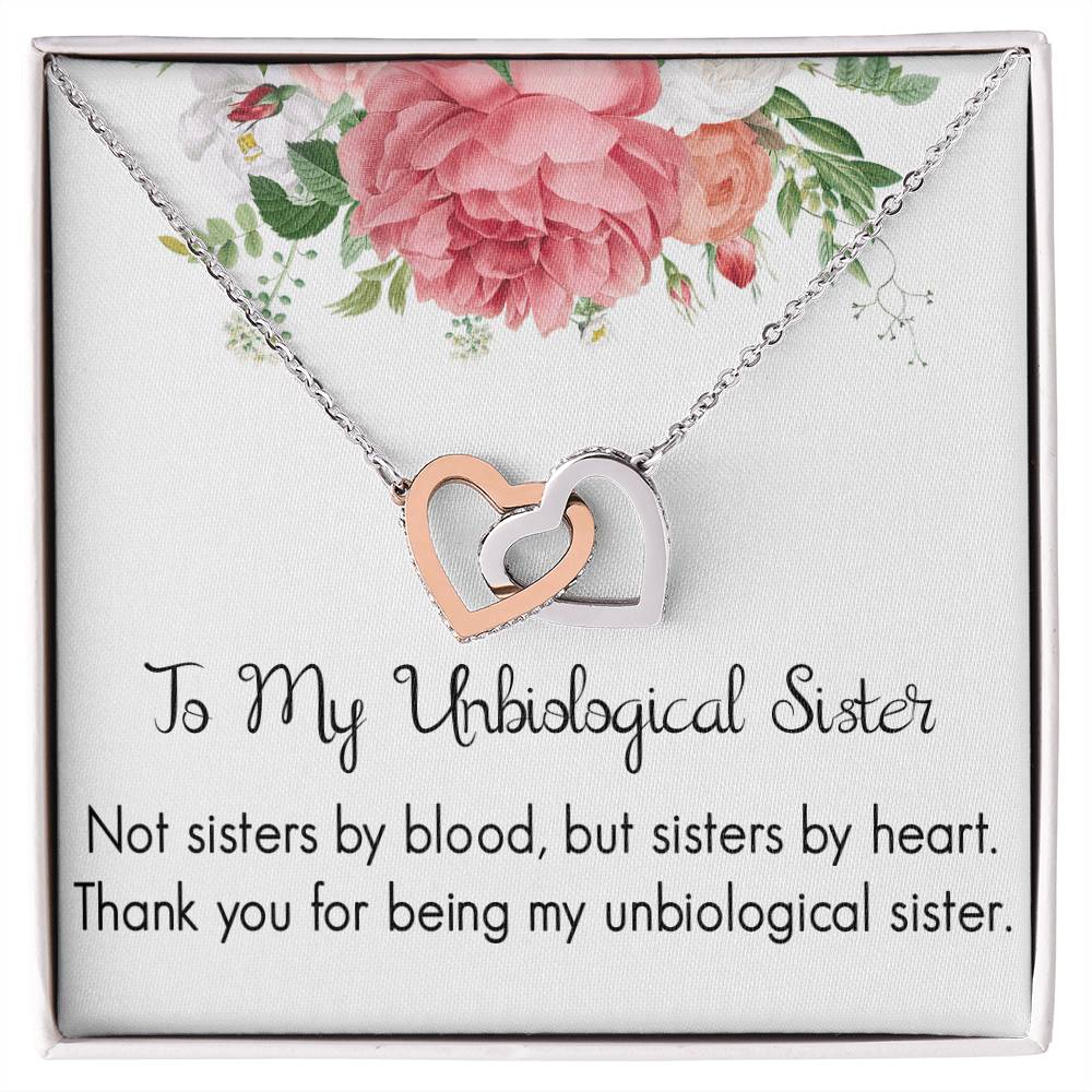 Unbiological Sister Interlocking Heart Necklace Interlocking Hearts Necklace
