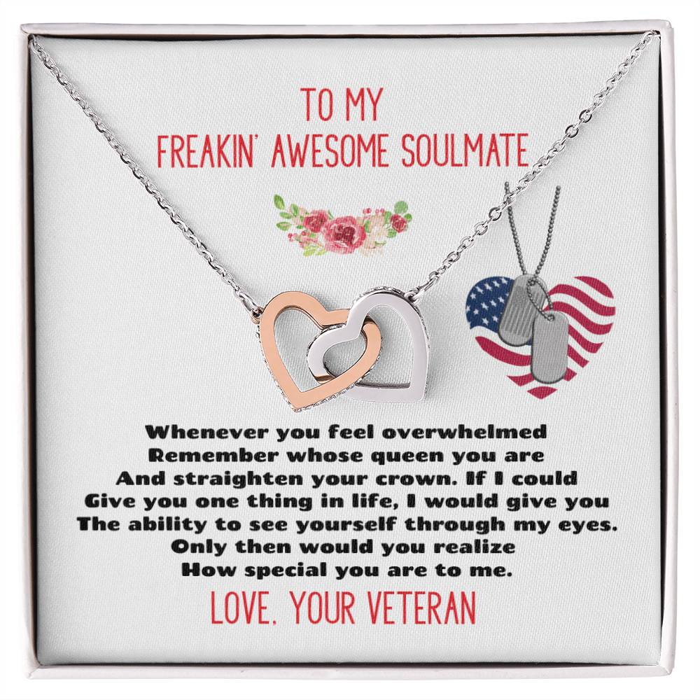Veteran'S Wife - Interlocking Heart Necklace Interlocking Hearts Necklace