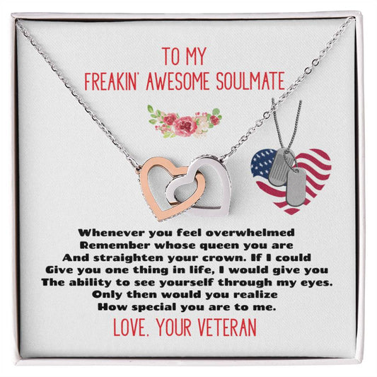 Veteran'S Wife - Interlocking Heart Necklace Interlocking Hearts Necklace