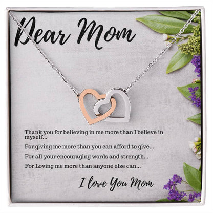 Gift For Mom - Mother'S Day Gift - Birthday Gift - Interlocking Hearts Symbolize Never-Ending Love Interlocking Hearts Necklace
