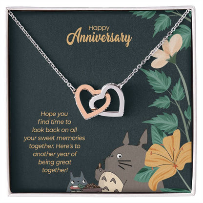 Totoro Anniversary Edition Another Year Of Great Love - Interlocking Hearts Necklace