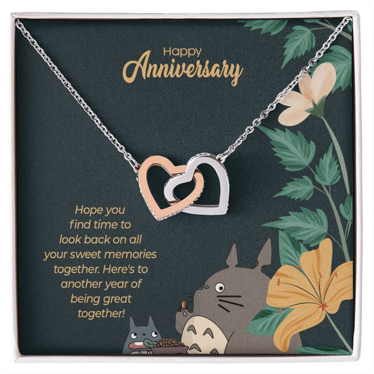 Totoro Anniversary Edition Another Year Of Great Love - Interlocking Hearts Necklace