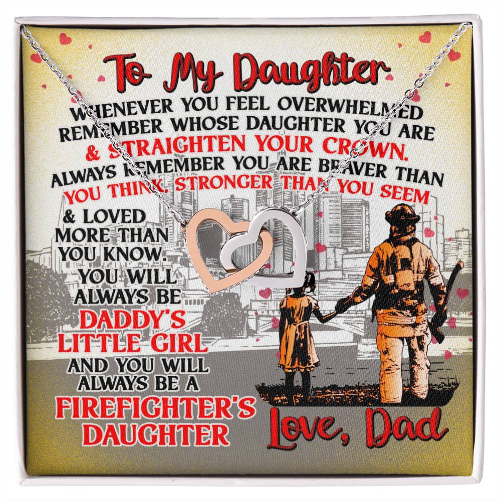 Firefighter'S Daughter - Interlocking Heart Necklace Interlocking Hearts Necklace