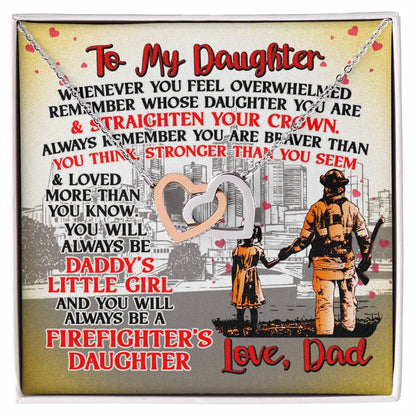 Firefighter'S Daughter - Interlocking Heart Necklace Interlocking Hearts Necklace