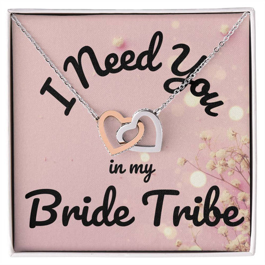 Entwined Heart Bride Tribe Necklace Interlocking Hearts Necklace