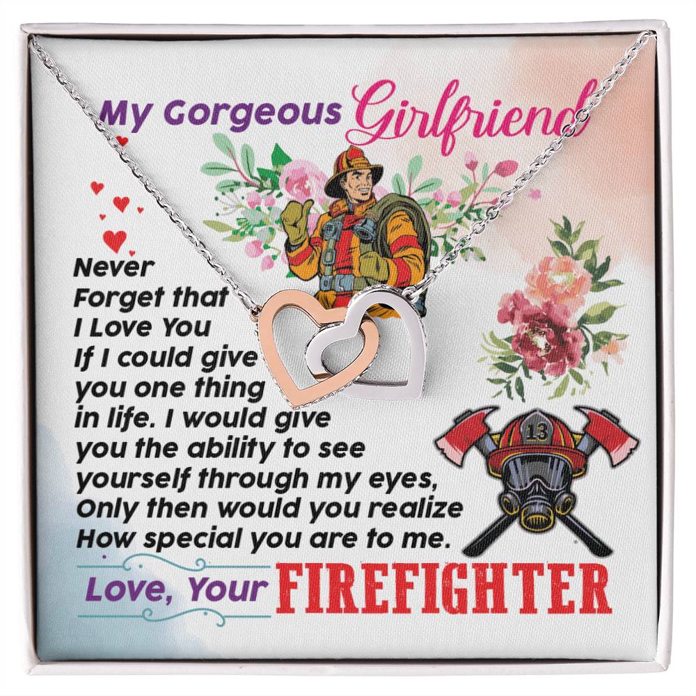 Firefighter'S Girl - Interlocking Heart Necklace Interlocking Hearts Necklace