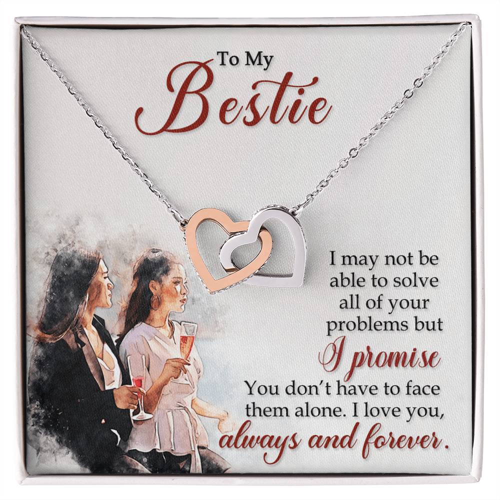 Always And Forever Friendship Necklace Interlocking Hearts Necklace