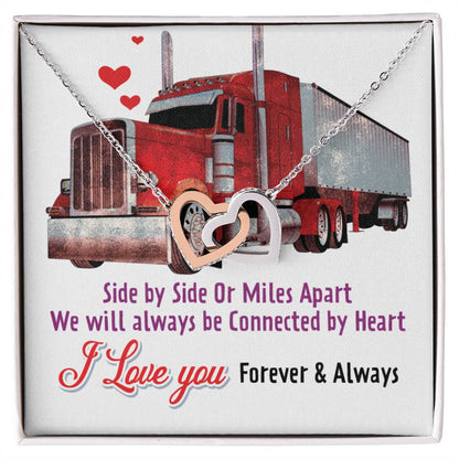 Trucker'S Wife-Interlocking Heart Necklace Interlocking Hearts Necklace