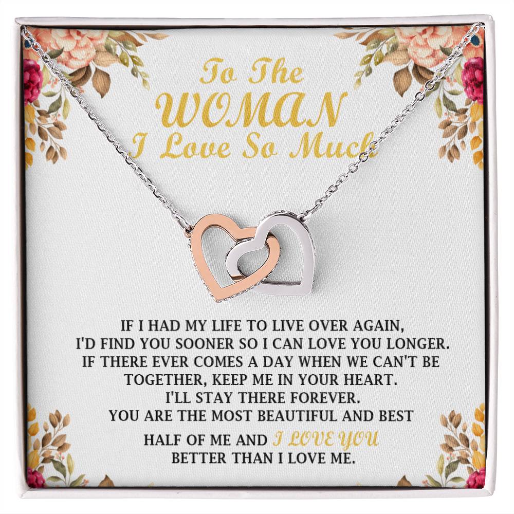 To The Woman I Love - Interlocking Hearts - So36 Interlocking Hearts Necklace