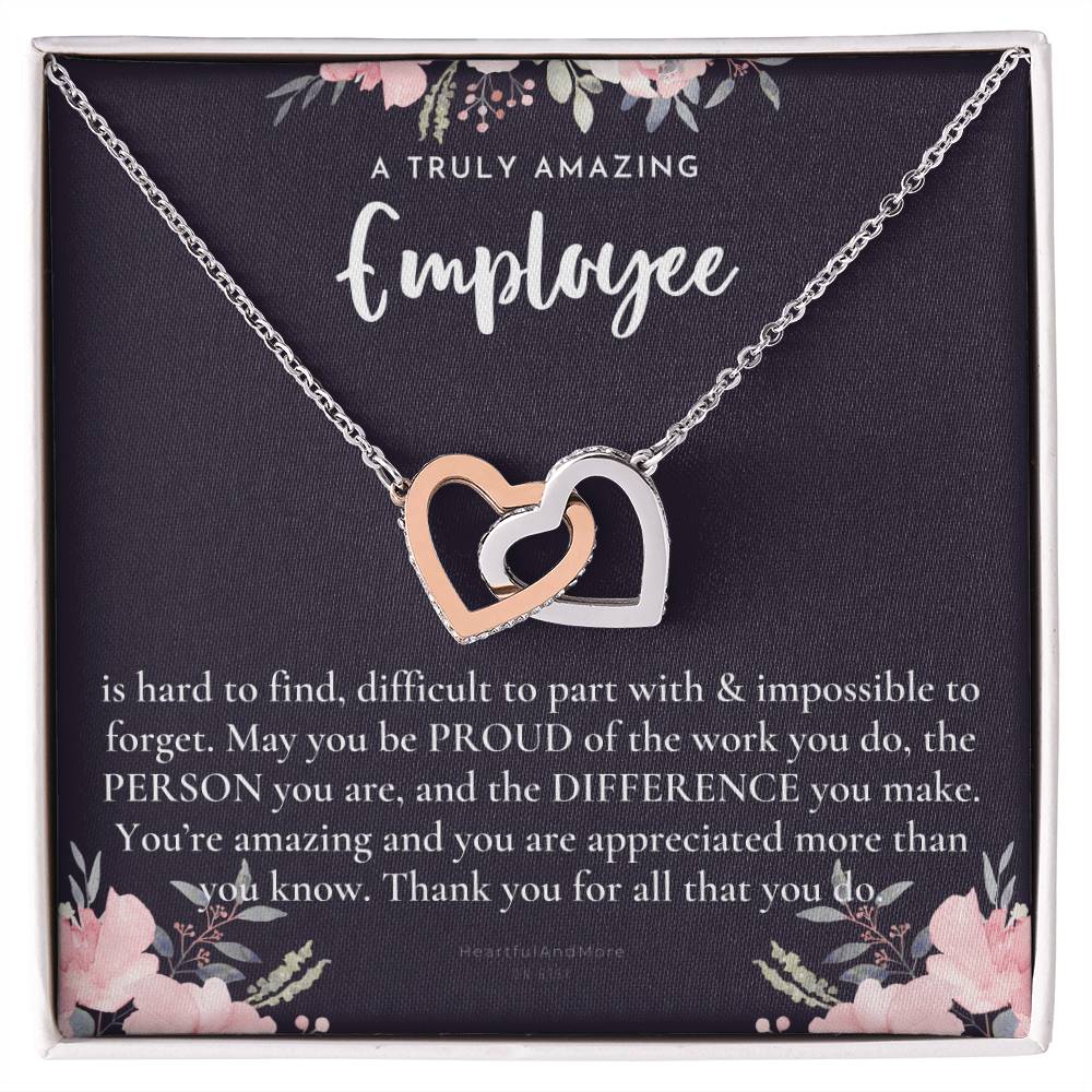 Gift For Employee Employee Appreciation Gift A Truly Amazing Employee Gift Interlocking Hearts Necklace