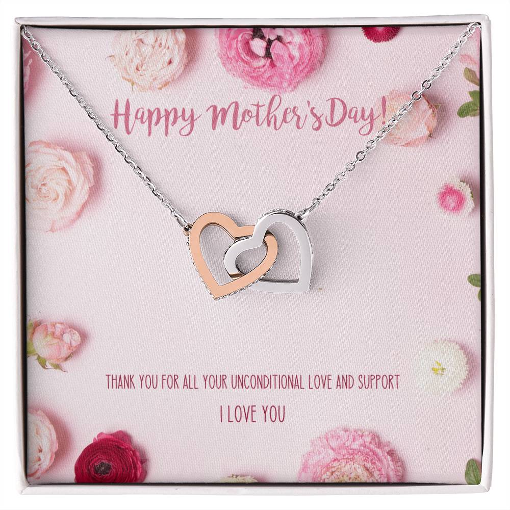 Best Mother'S Day Gift Ever! Interlocking Hearts Necklace For Mom