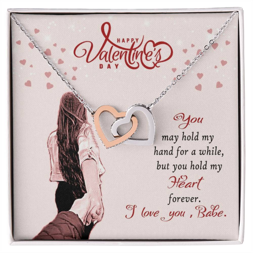 To My Wife Interlocking Hearts Necklace