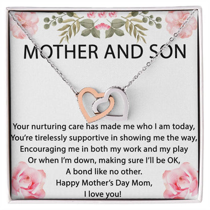 Your Nurturing Care Has Made A Bond Like No Other Interlocking Hearts Necklace