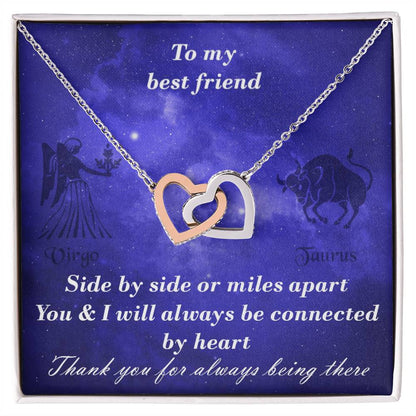 Virgo To Taurus Best Friend Interlocked Hearts Necklace Interlocking Hearts Necklace