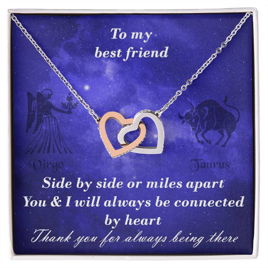 Virgo To Taurus Best Friend Interlocked Hearts Necklace Interlocking Hearts Necklace