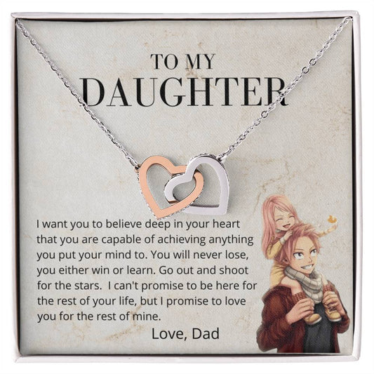 You Can Do Anything - Necklace Interlocking Hearts Necklace