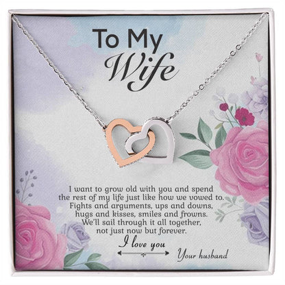 We'Ll Sail Through Together Interlocking Hearts Necklace