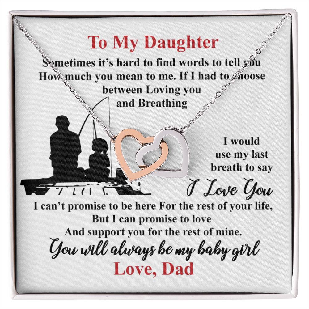 Gift For Daughter - Interlocking Heart Necklace Interlocking Hearts Necklace