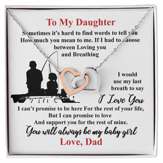 Gift For Daughter - Interlocking Heart Necklace Interlocking Hearts Necklace