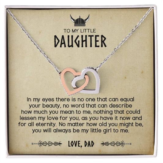 You Will Always Be My Little Viking - Interlocking Hearts Necklace