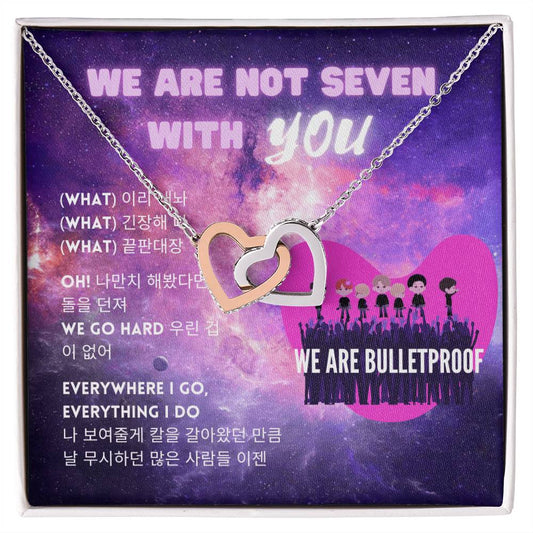 A.R.M.Y. Fan Necklace Christmas Gift Interlocking Hearts Necklace