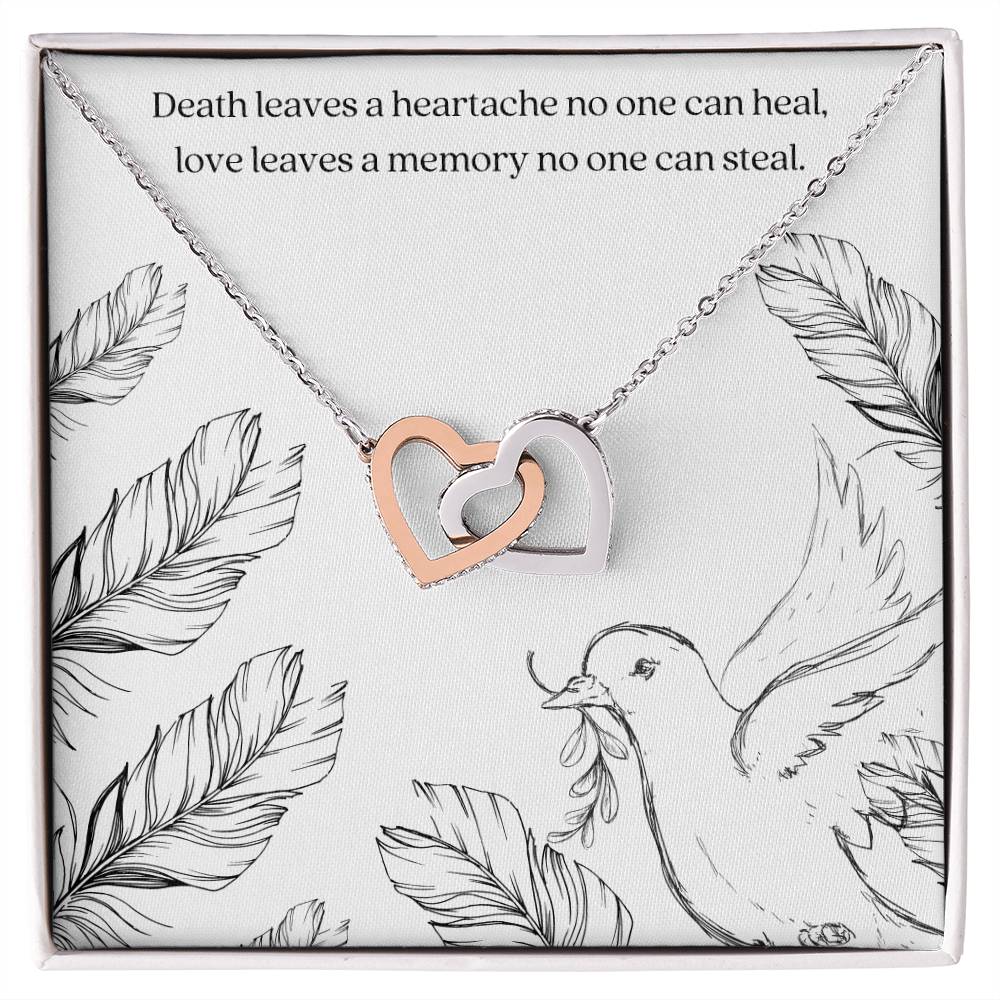 Dove Memory Necklace Interlocking Hearts Necklace