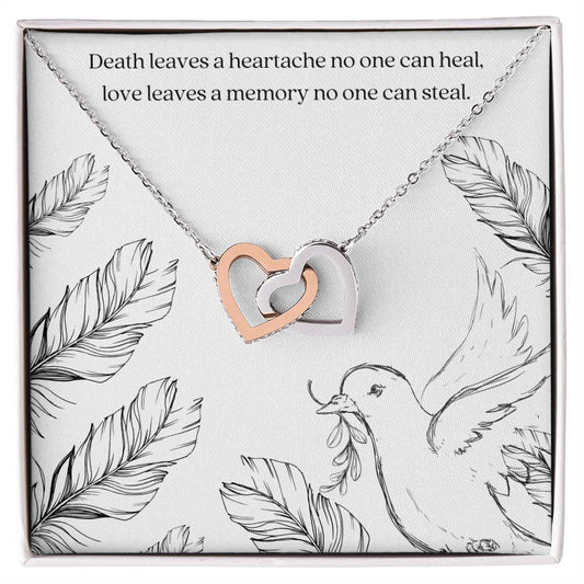 Dove Memory Necklace Interlocking Hearts Necklace