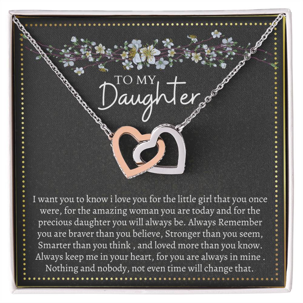 Gift For Daughter Interlocking Interlocking Hearts Necklace