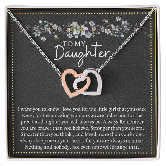 Gift For Daughter Interlocking Interlocking Hearts Necklace