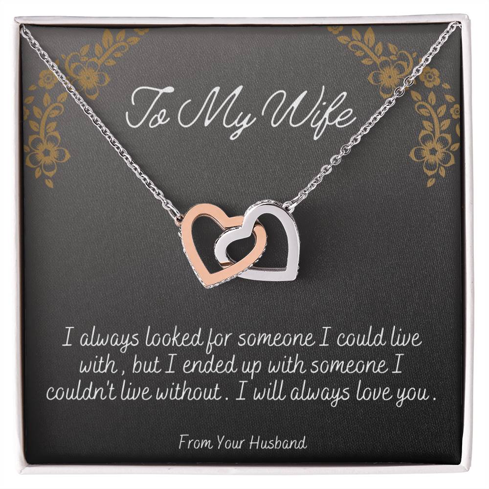 Can'T Live Without You Interlocking Hearts Necklace