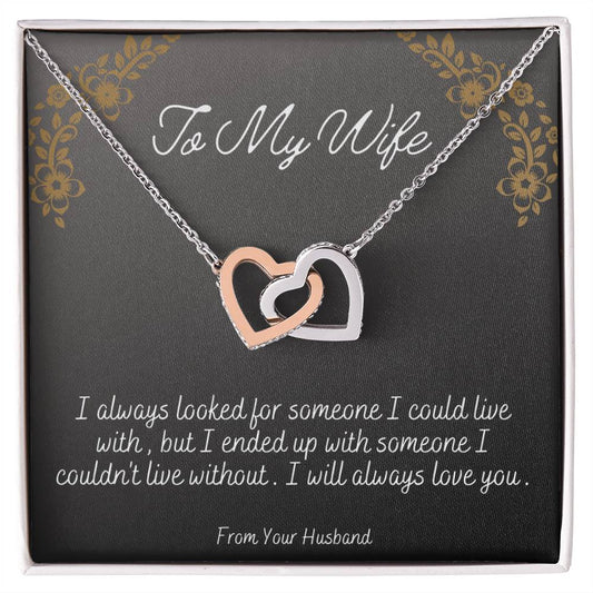 Can'T Live Without You Interlocking Hearts Necklace