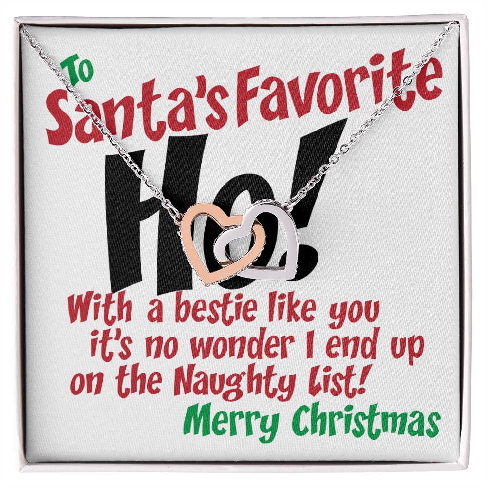 Favorite Ho Bestie Interlocking Hearts Necklace