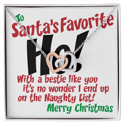 Favorite Ho Bestie Interlocking Hearts Necklace