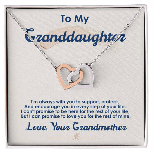 Collection Granddaughter - Every Step Of Your Life - Necklace Interlocking Hearts Necklace
