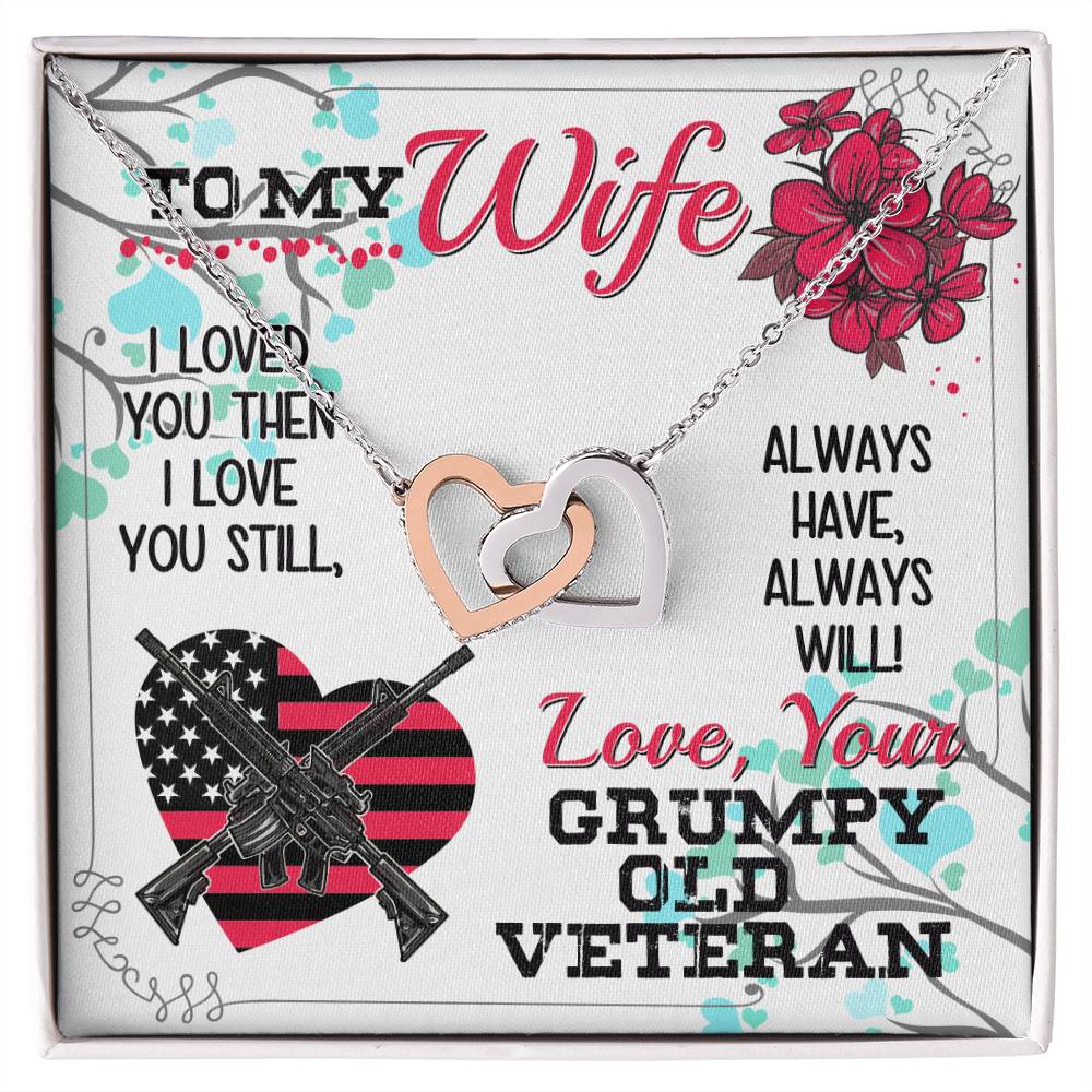 Veteran'S Wife - Interlocking Heart Necklace Interlocking Hearts Necklace