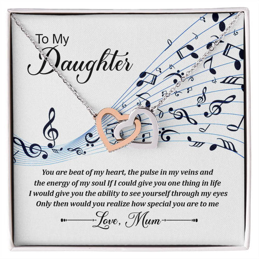 You Still Make My Heart Race Gift Necklace For Daughter Interlocking Hearts Necklace