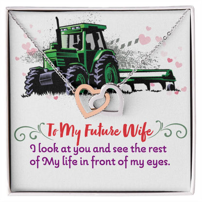 Farmer'S Future Wife - Interlocking Heart Necklace Interlocking Hearts Necklace