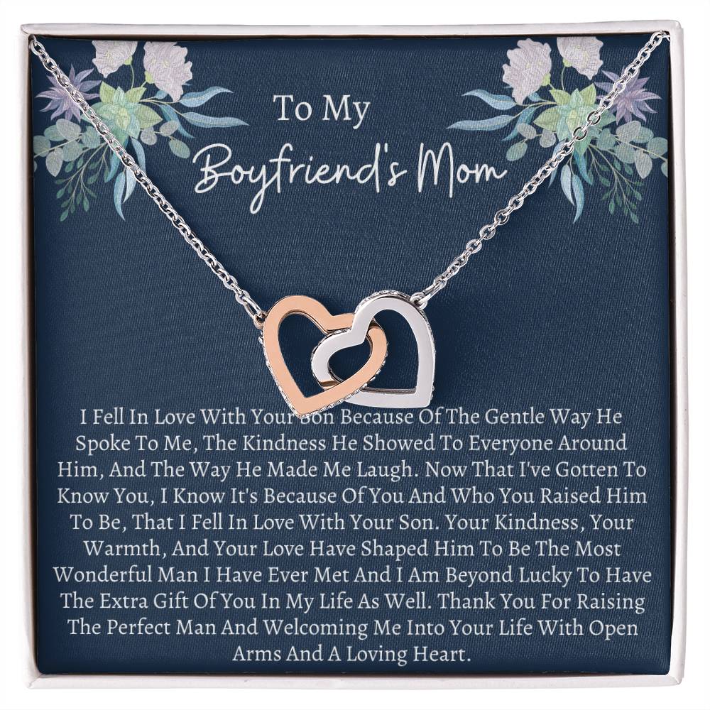 Boyfriend Mom Interlocking Necklace Interlocking Hearts Necklace