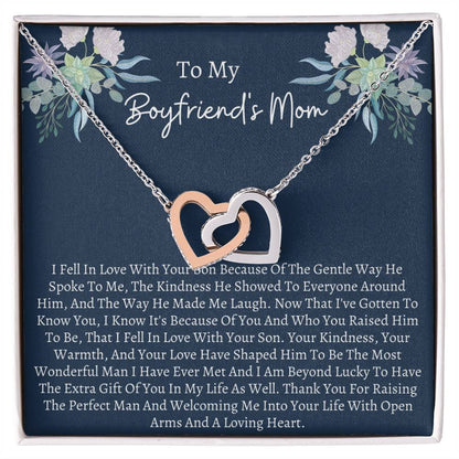 Boyfriend Mom Interlocking Necklace Interlocking Hearts Necklace