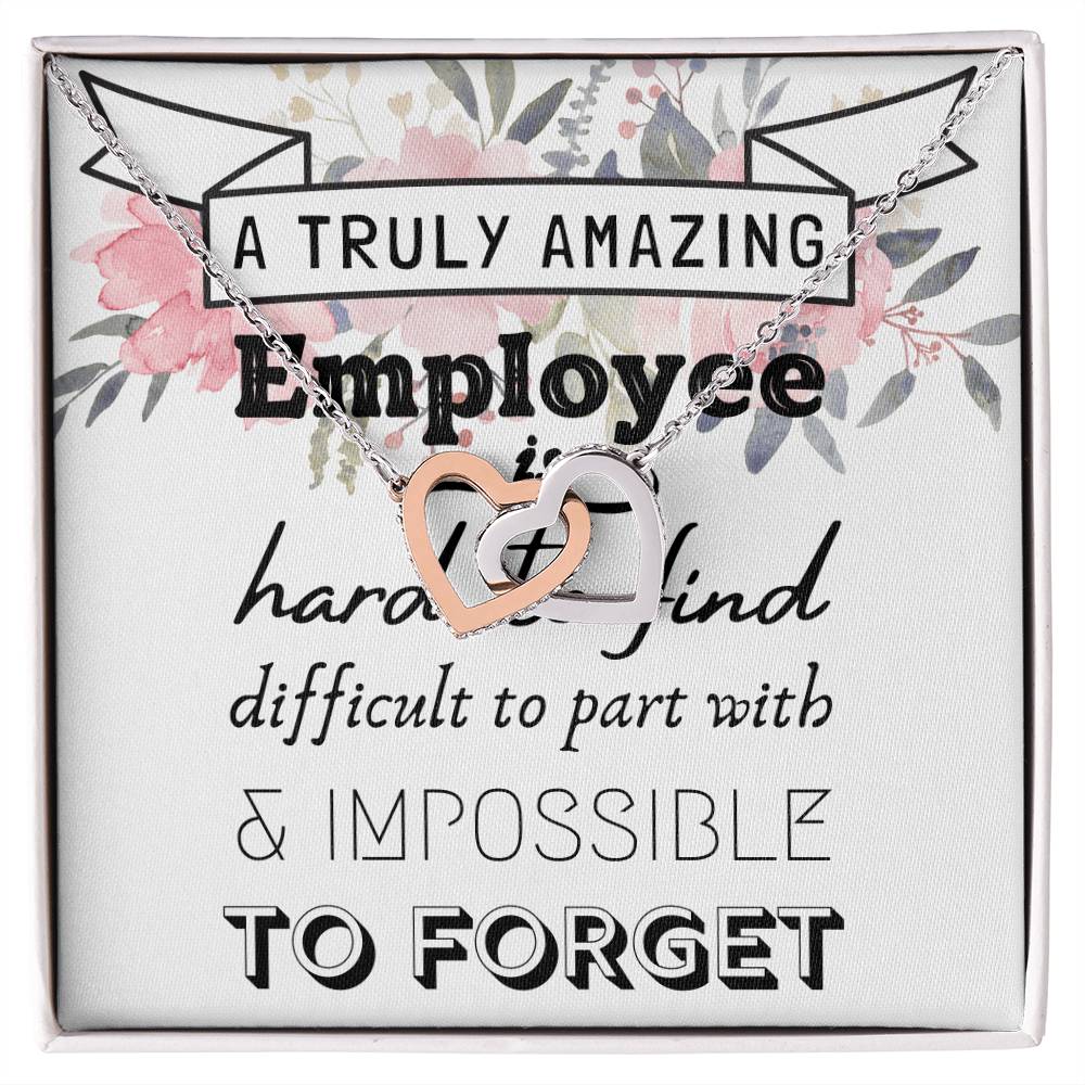 Gift For Employee Employee Appreciation Gift A Truly Amazing Employee Gift Interlocking Hearts Necklace