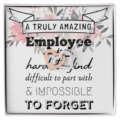 Gift For Employee Employee Appreciation Gift A Truly Amazing Employee Gift Interlocking Hearts Necklace