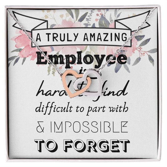 Gift For Employee Employee Appreciation Gift A Truly Amazing Employee Gift Interlocking Hearts Necklace