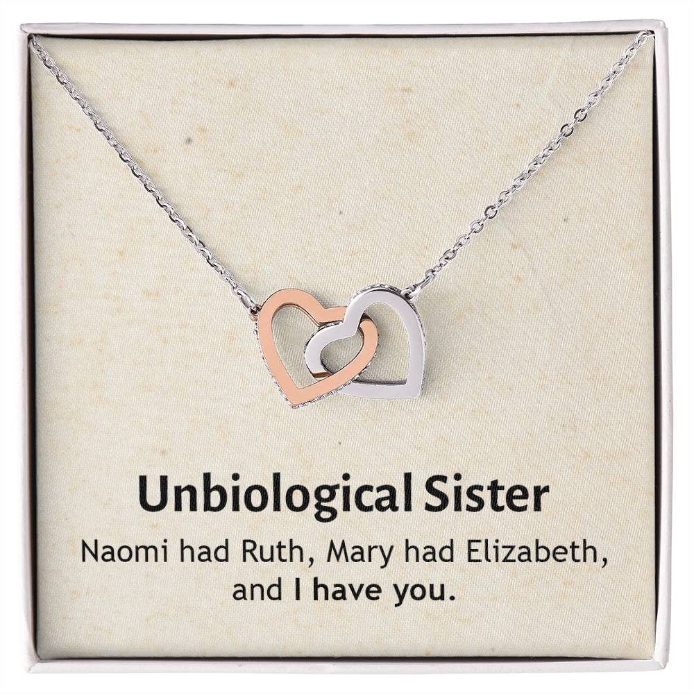 Unbiological Sister - I Have You - Interlocking Hearts Necklace